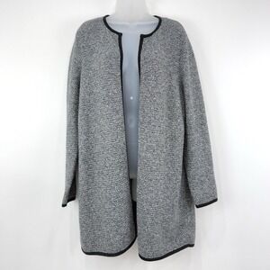 Talbots Sweater Jacket Cardigan Women's PL Open Front Preppy‎ Marled Knit Thick